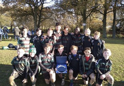 Dec 2021 Under 12 (Year 7) Rugby win plate over Year 7 Tournament