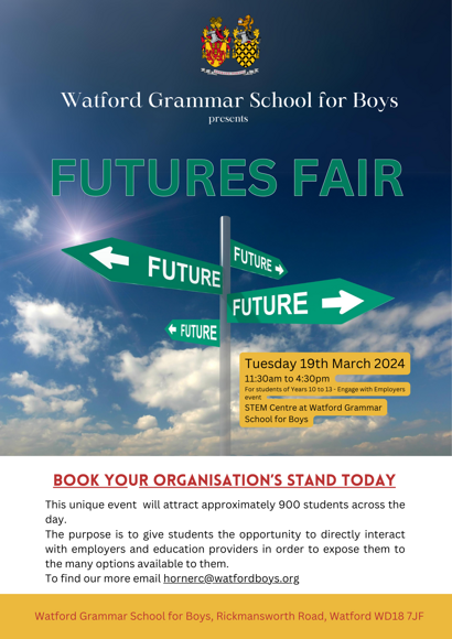 Futures Fair 2024 - Latest News - Watford Grammar School for Boys