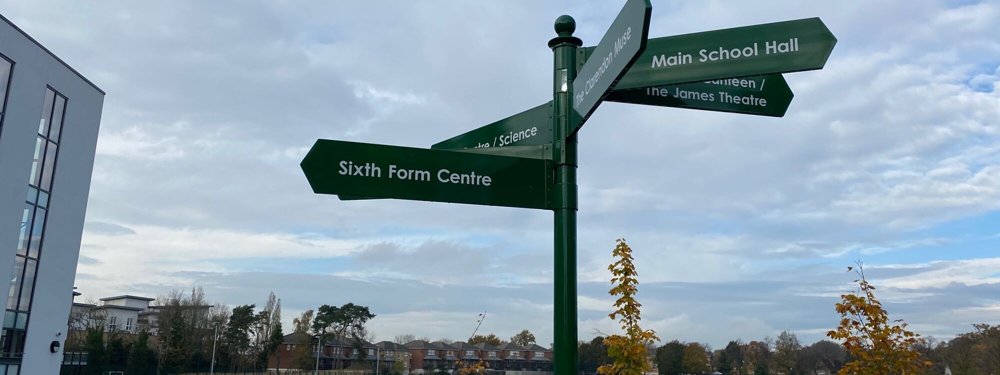 Sixth Form Building sign